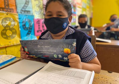 LEARNERS RECEIVE PENCIL BAGS MADE FROM PLASTIC BOTTLES